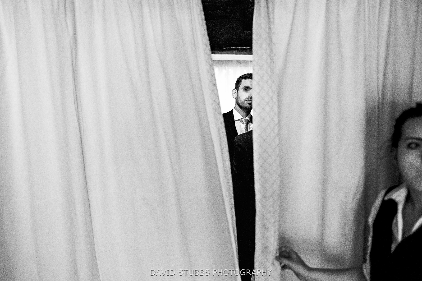 peering through curtains first look