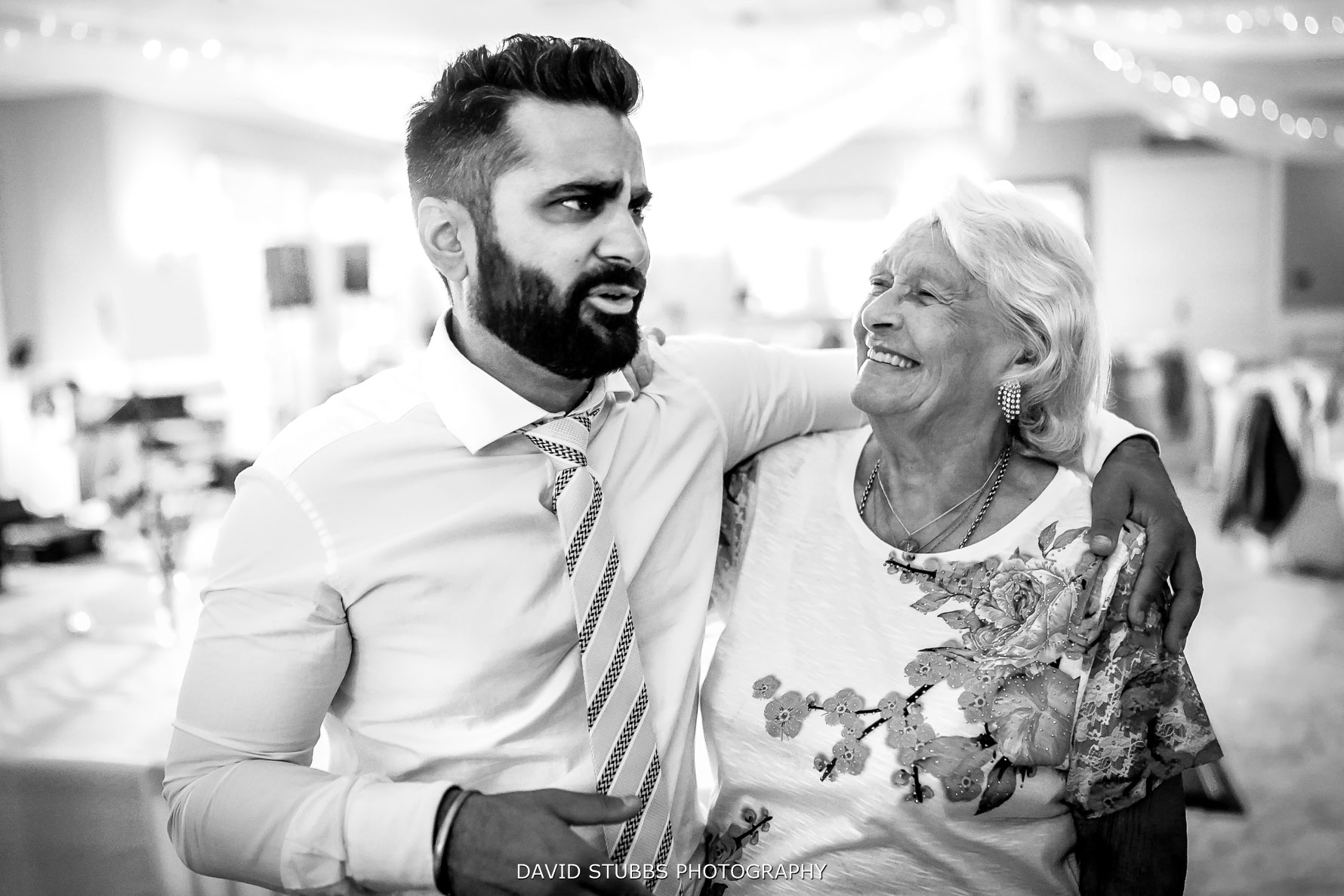 gran having the best wedding day