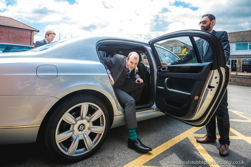 arriving in a bentley
