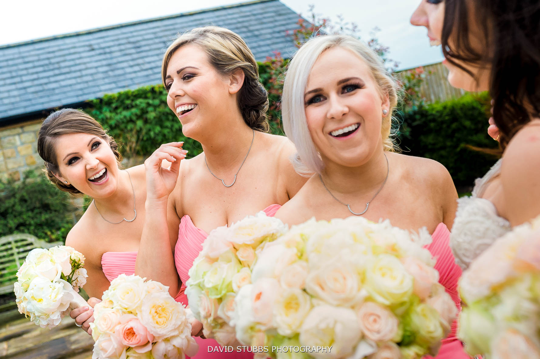 bridesmaids having a laugh