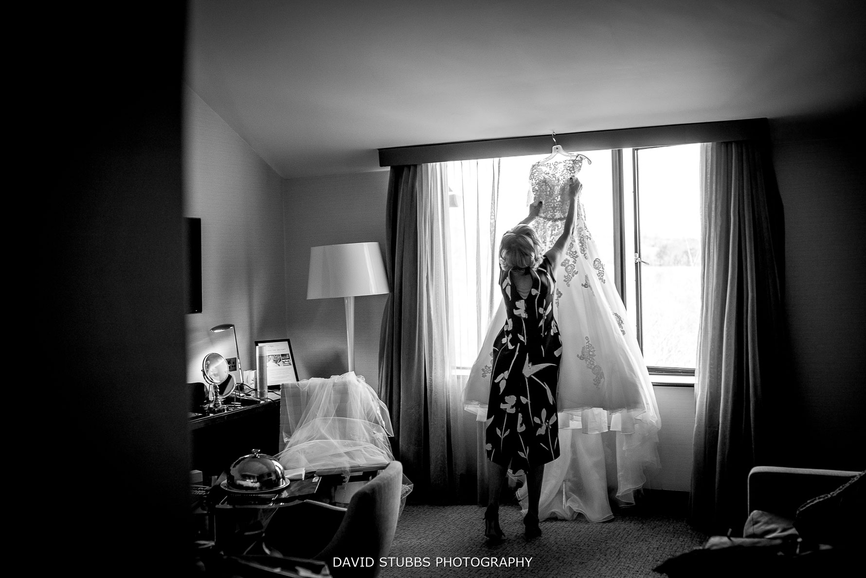 taking the wedding dress down