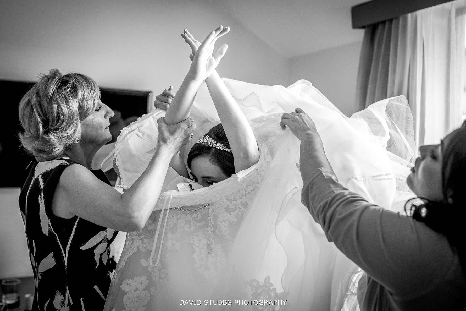 getting in the dress