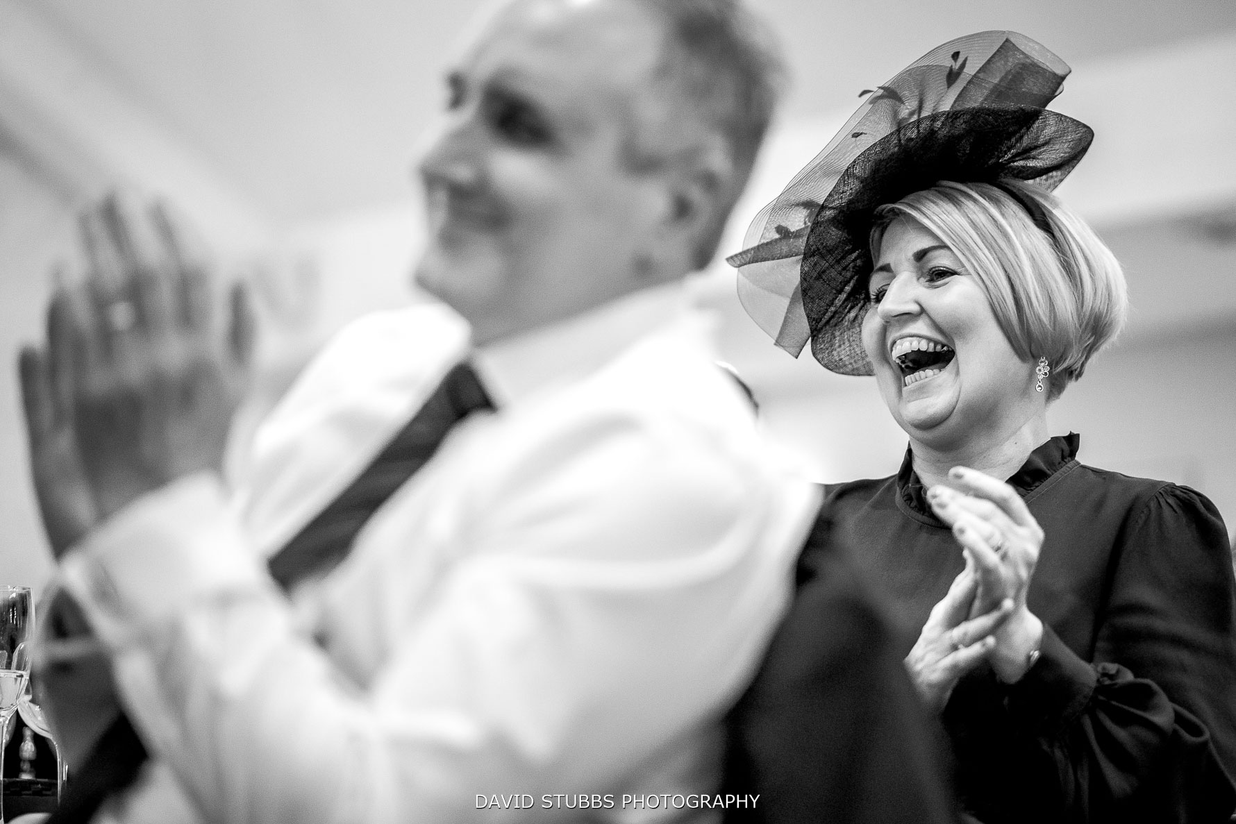 laughing at the jokes