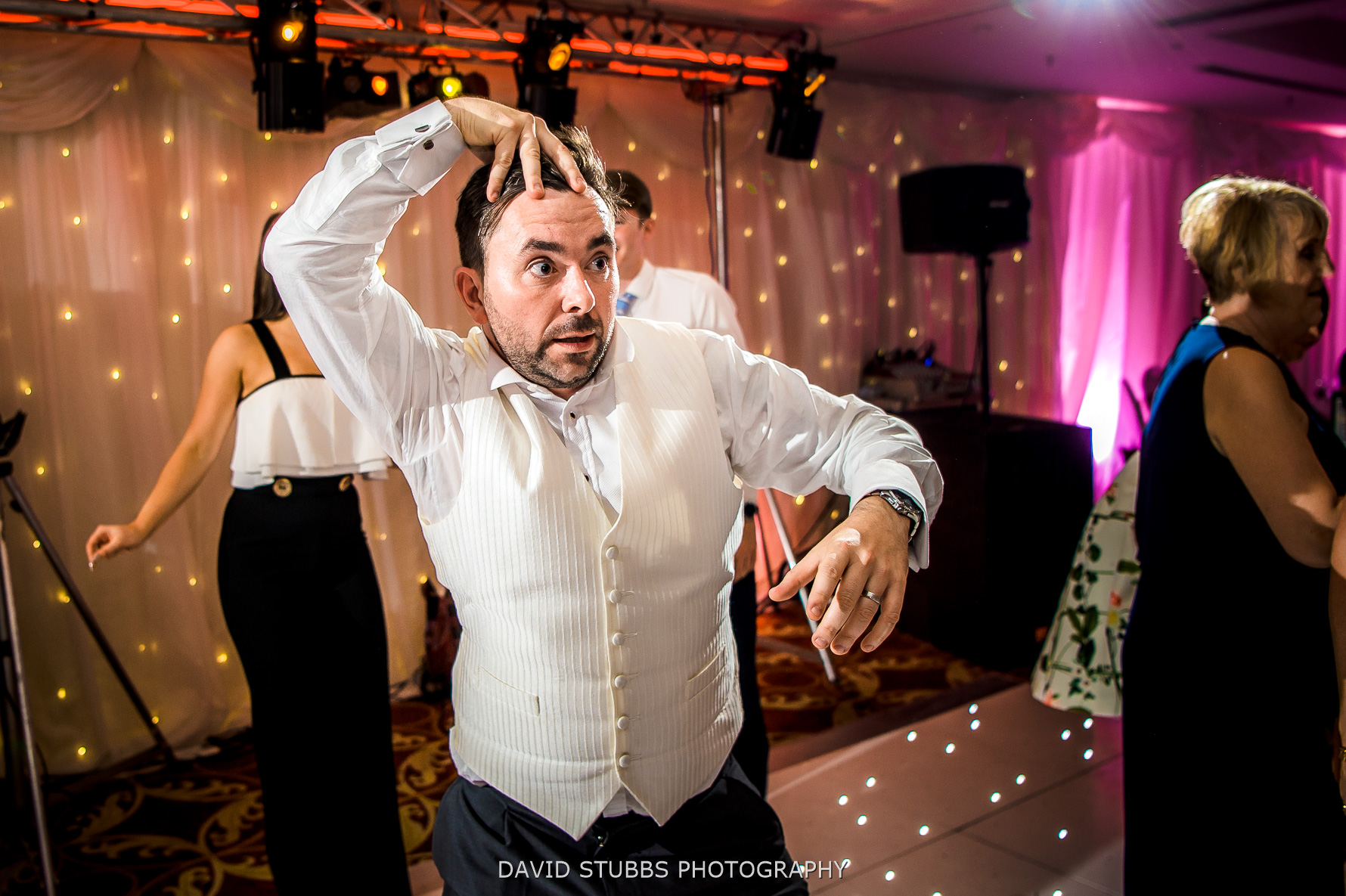 crazy groom in hotel