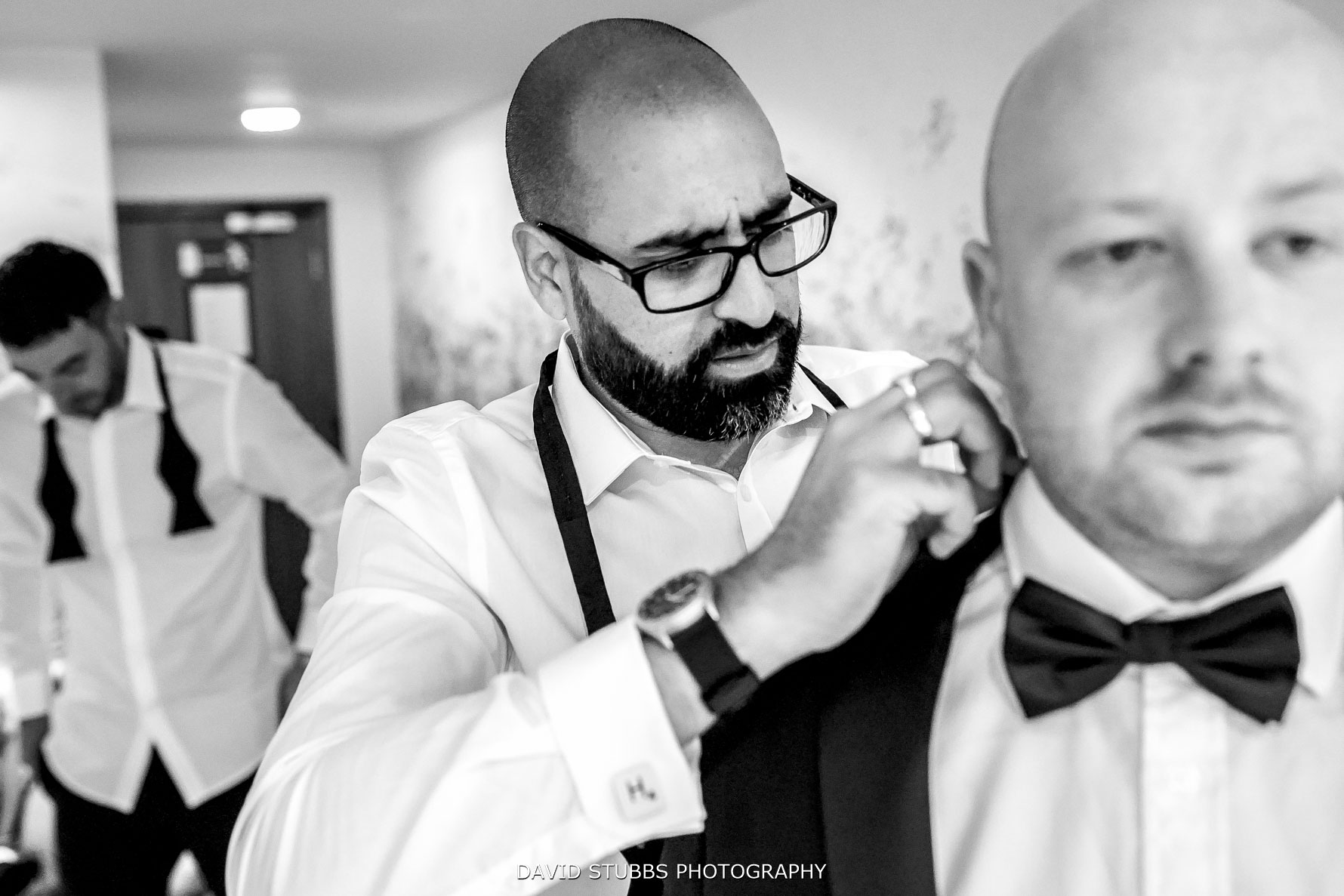 groomsmen preparing for the wedding