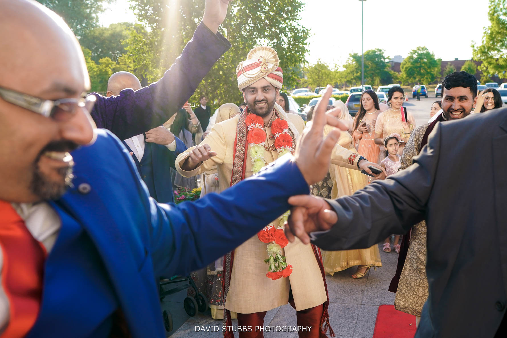 groom getting part of the action