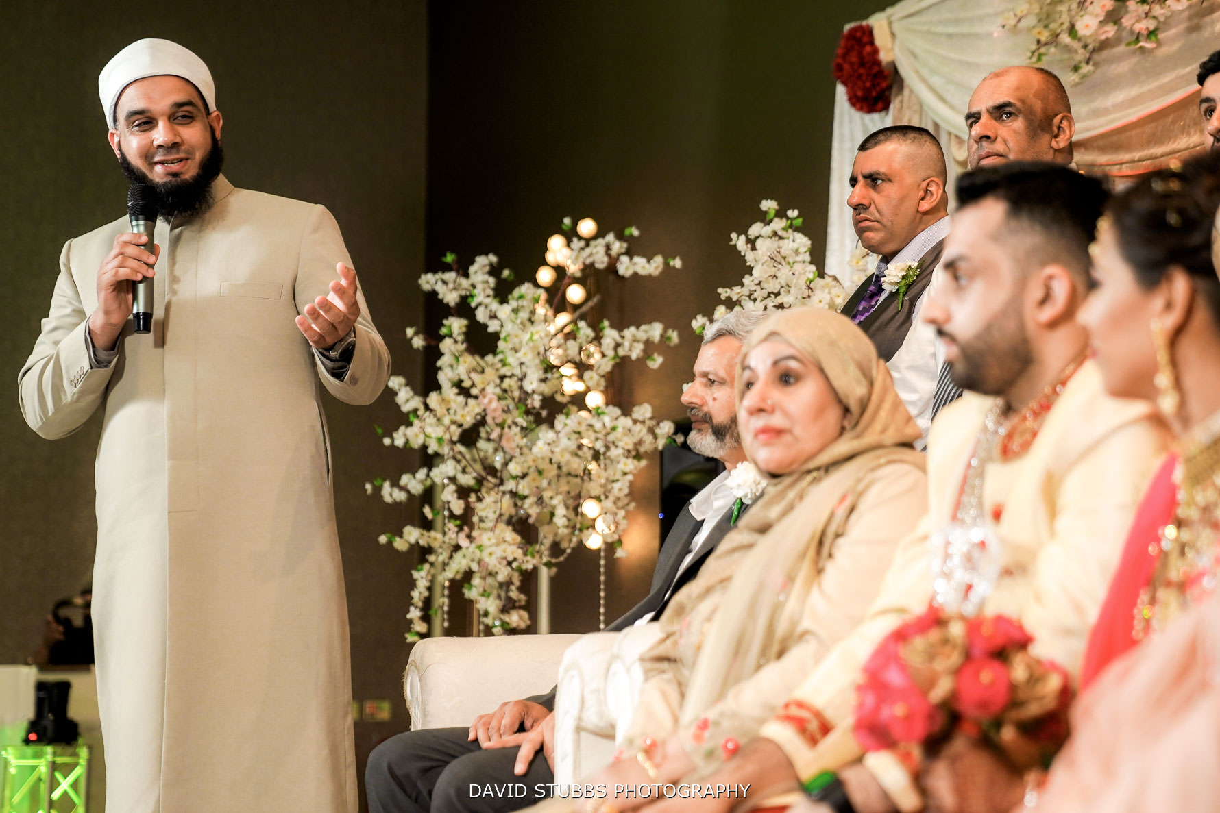 on stage for the ceremony