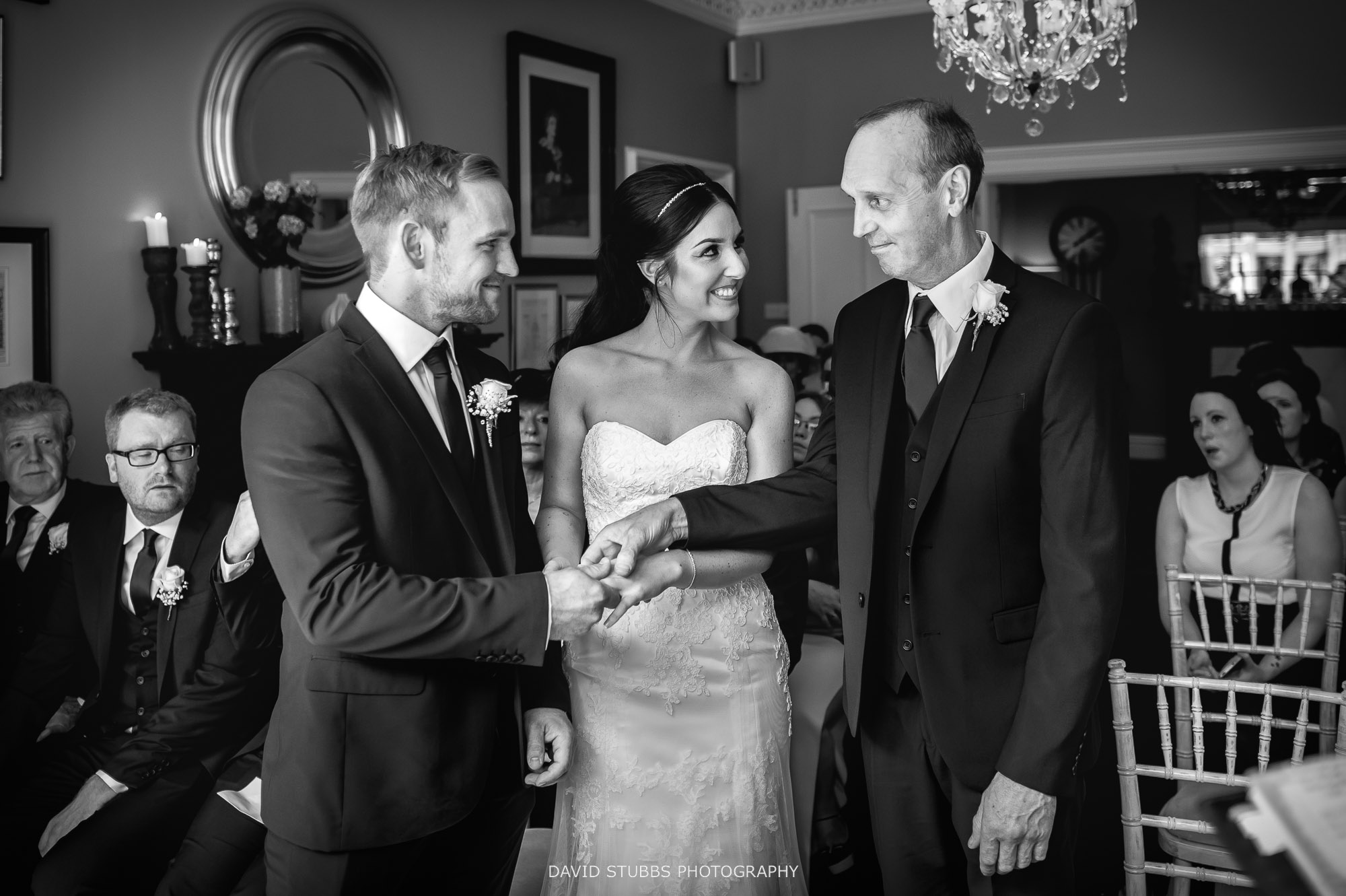 giving his daughter away to be married