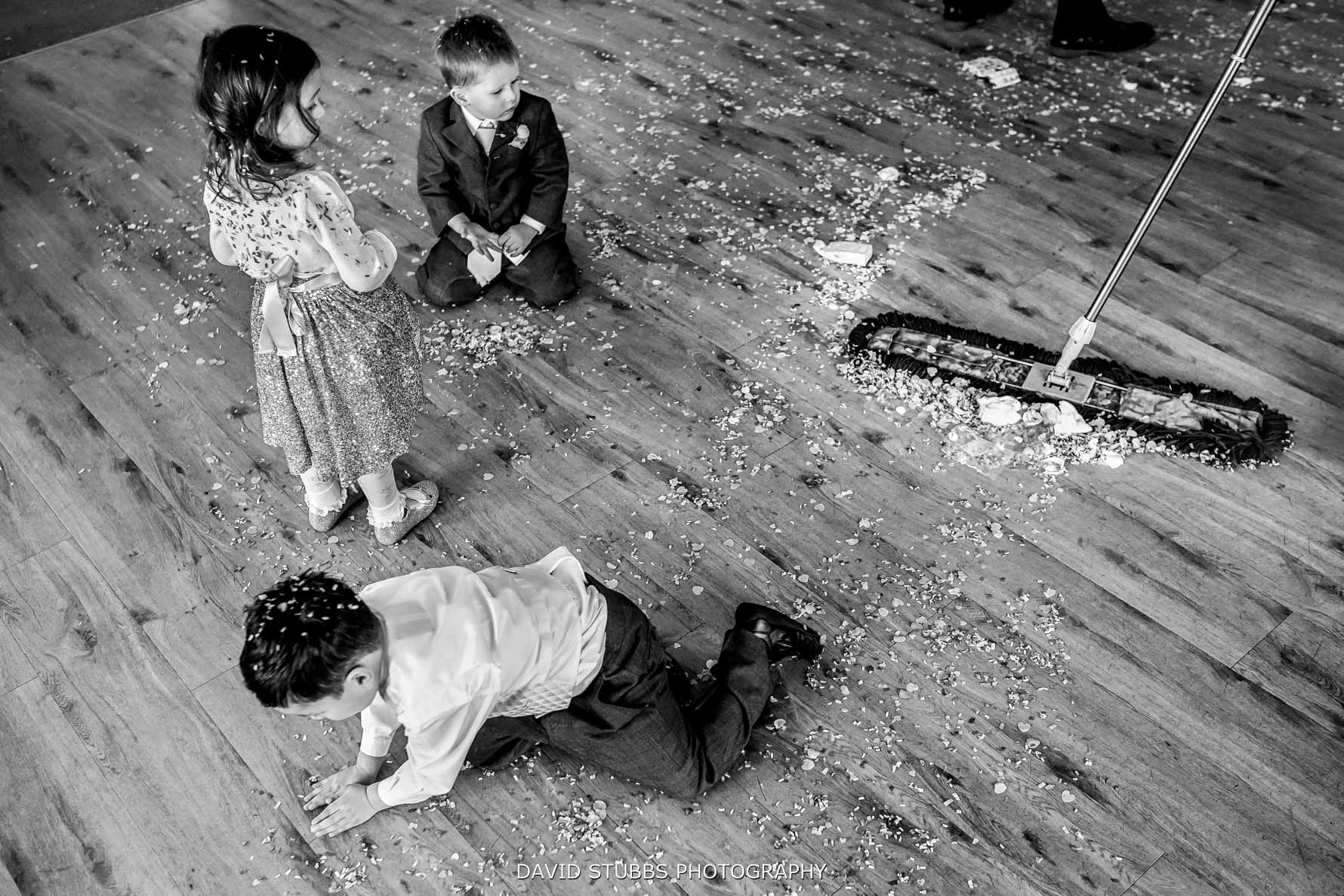 sweeping up the confetti